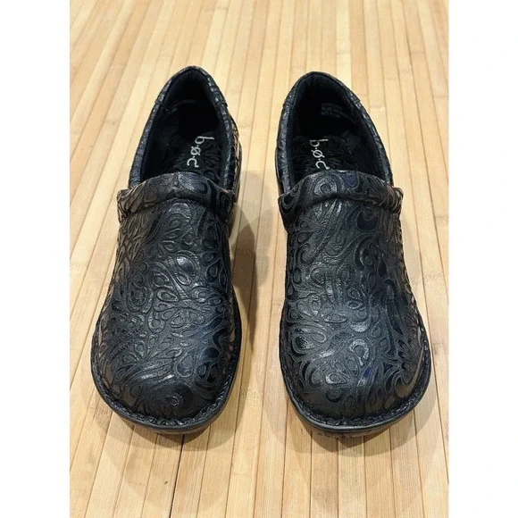 BOC Born Concept Peggy Paisley Gray Black Professional Clogs Women’s Sz 11 W - Picture 4 of 12